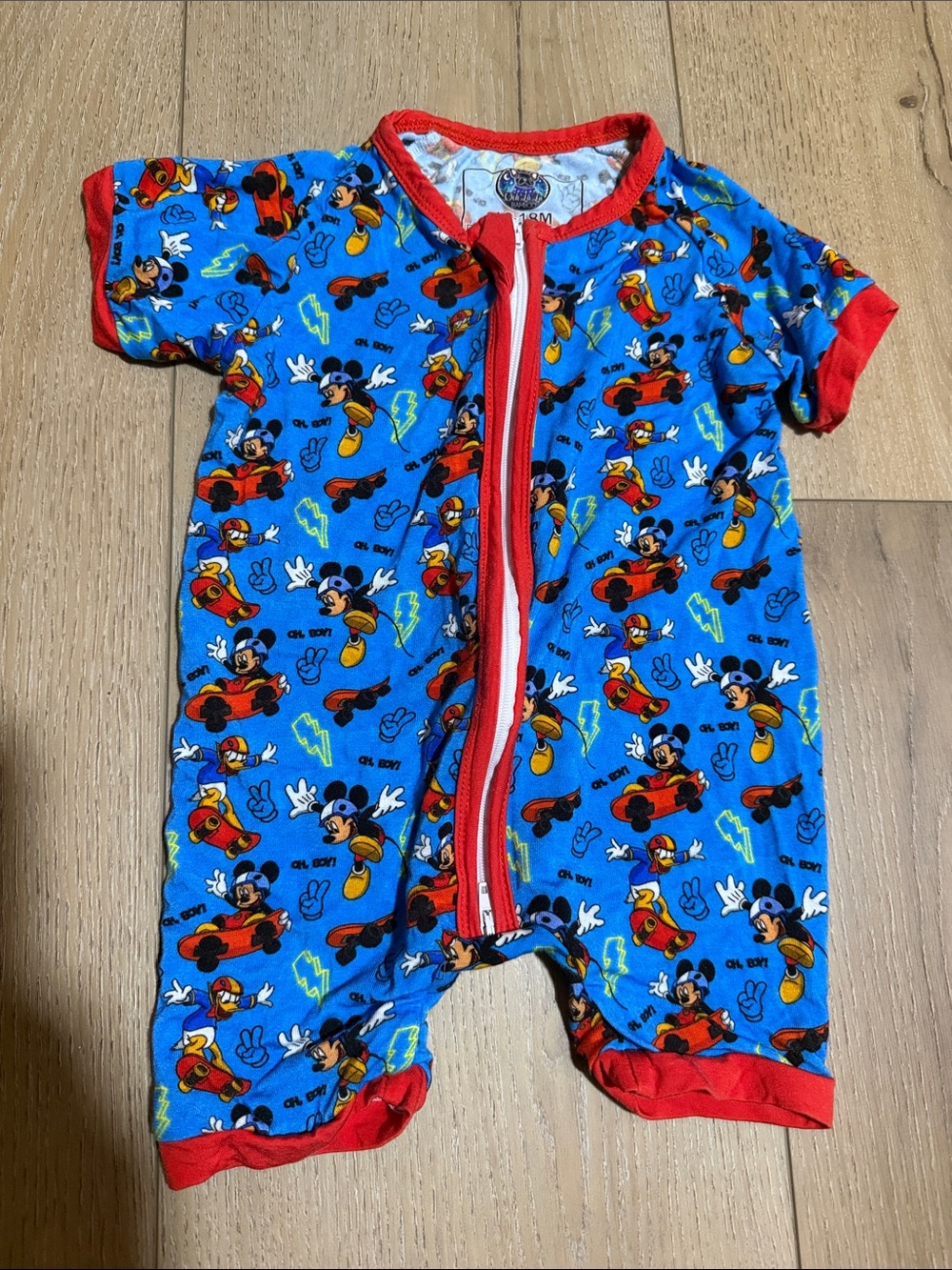 Bamboo shortie|Mickey print|12-18M